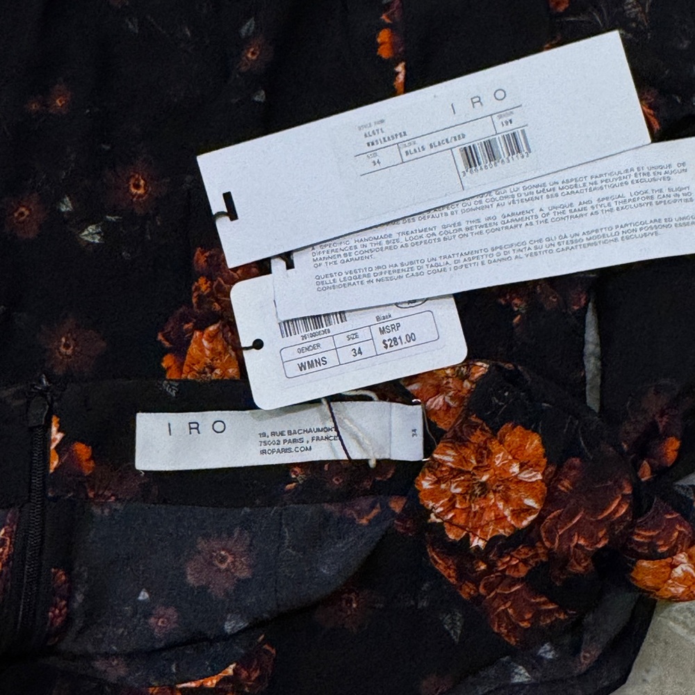 IRO Paris Kasper Wrap Effect Floral Mini Skirt - Picture 7 of 9